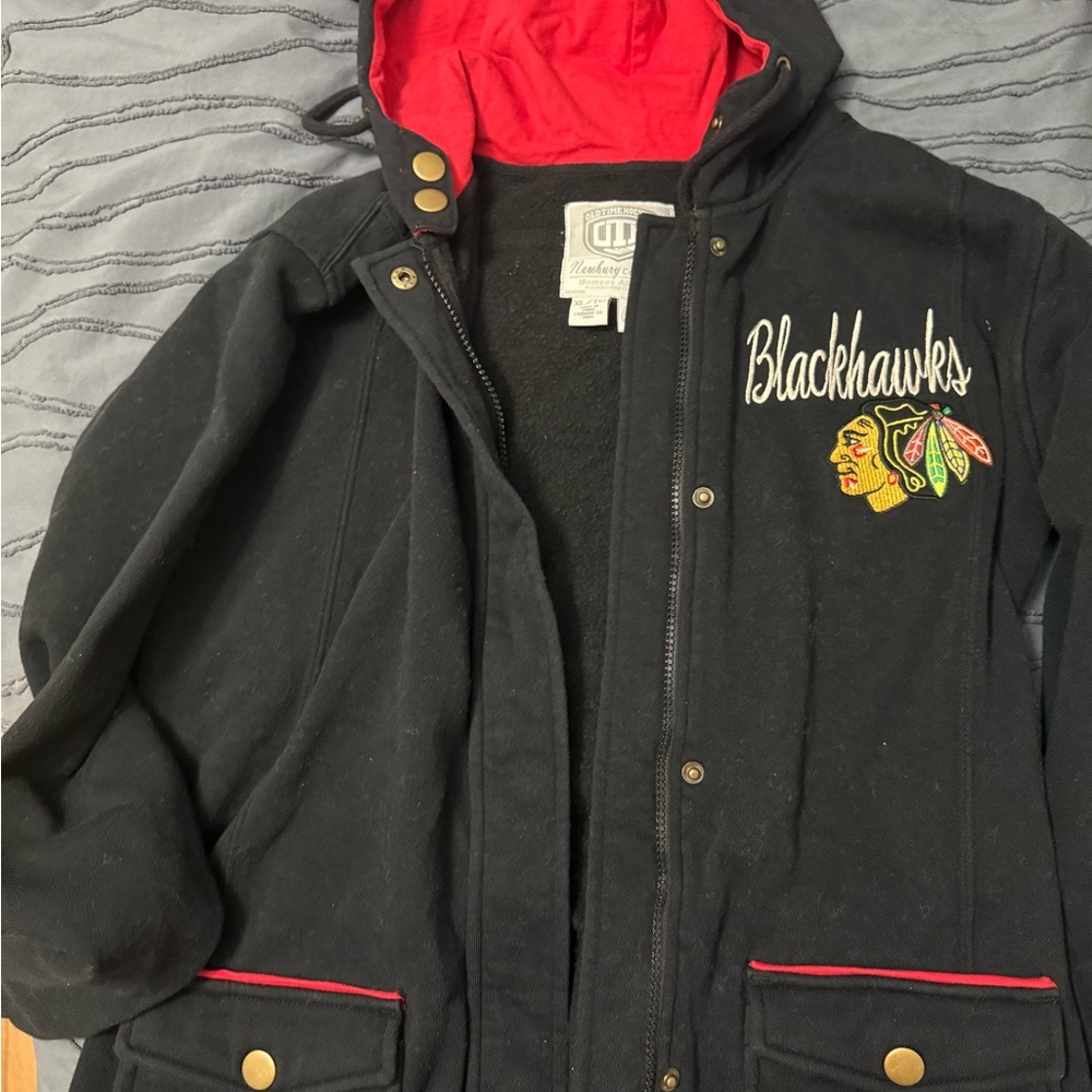 Blackhawks Kids Jacket - Black and Red